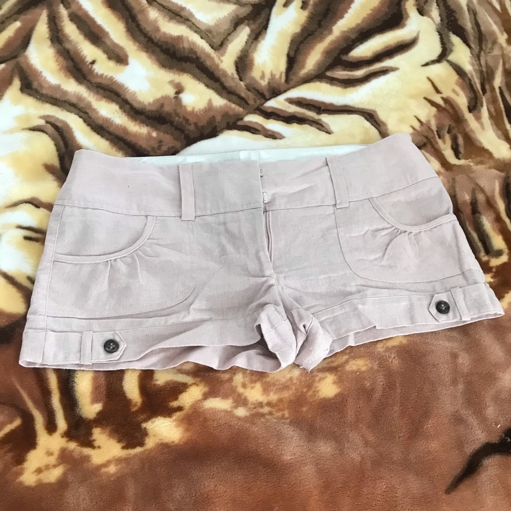 Rose Pink Linen Dress shorts